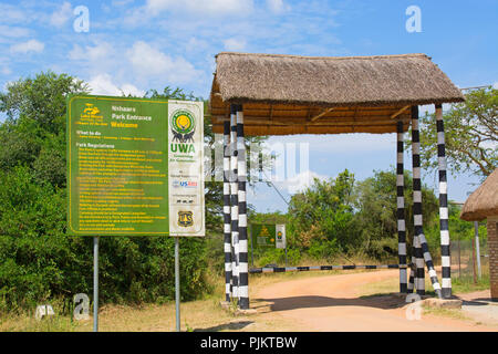 Lake-mburo-Park Eingang Nshaara Park, Uganda Ostafrika Stockfoto