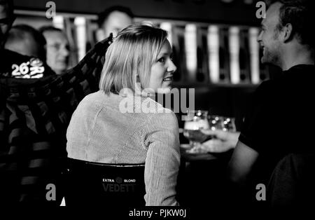 Ambiente Impressionen von der Duvel Moortgat Brauerei "Depot" Pub (Belgien, 30/09/2010) Stockfoto