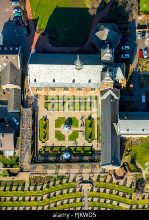 Geistliches und kulturelles Zentrum Kloster Kamp mit terrassierten Garten und barocken Garten, Garten Kunst, Kamp-Lintfort, Niederrhein, Nordrhein-Westfalen, Deutschland Stockfoto