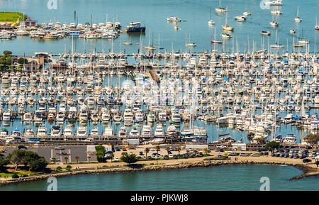 Jachthafen von Sausalito, Segelboote am Pier, San Francisco Bay Area, USA, Kalifornien, USA Stockfoto