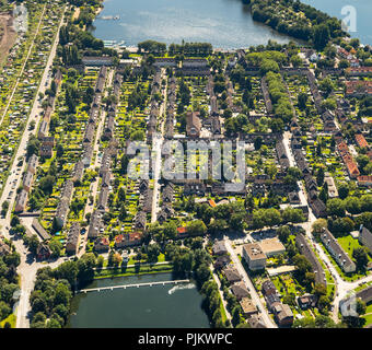 Wedau Bissingheim Gartenstadt Wedau, Duisburg, Ruhrgebiet, Nordrhein-Westfalen, Deutschland Stockfoto