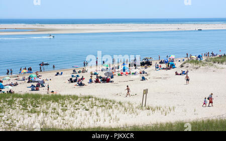 Lighthouse Beach, Chatham, Massaachusetts, USA an einem langen Sommertag Stockfoto