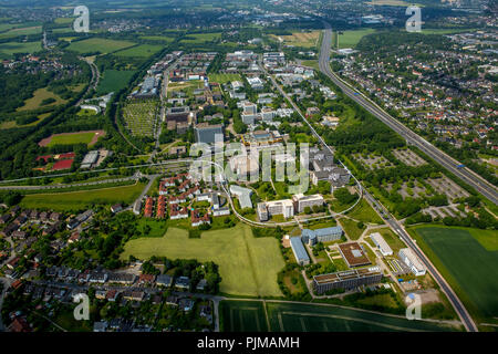 Campus der Universität Dortmund mit der TU und der Fakultät für Mathematik und Kantine, Dortmund, Ruhrgebiet, Nordrhein-Westfalen, Deutschland Stockfoto