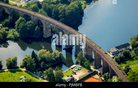 Viadukt, Herdecke, Ruhrgebiet, Nordrhein-Westfalen, Deutschland Stockfoto