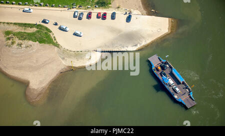 Rhein, Rhein, Fähre Walsum, Duisburg, Ruhrgebiet, Nordrhein-Westfalen, Deutschland Stockfoto