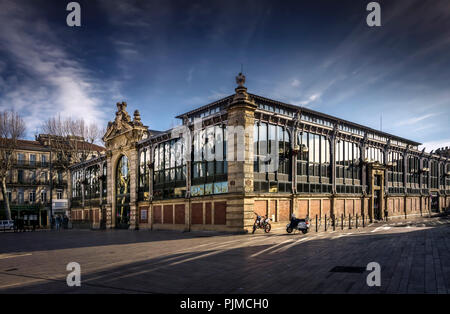 Les Halles in Narbonne, erbaut 1898-1901, Architekt André Gabelle, Stockfoto