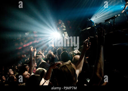 Belgische elektronische Musik band Gans im Konzert in der Ancienne Belgique, Brüssel (Belgien, 12/02/2011) Stockfoto