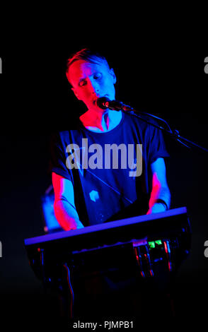 Konzert des Belgischen electro band Gans Im Ancienne Belgique (Brüssel, 22/04/2016) Stockfoto
