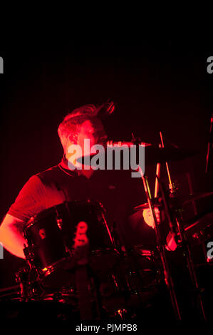 Konzert des Belgischen electro band Gans Im Ancienne Belgique (Brüssel, 22/04/2016) Stockfoto