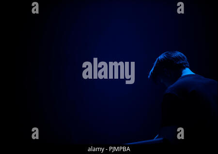 Konzert des Belgischen electro band Gans Im Ancienne Belgique (Brüssel, 22/04/2016) Stockfoto