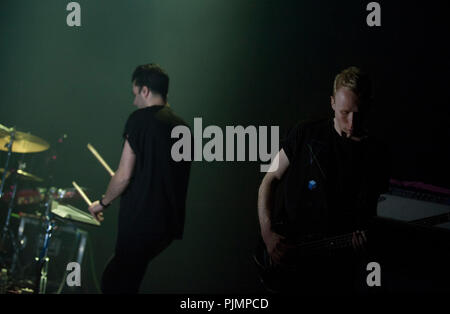 Konzert des Belgischen electro band Gans Im Ancienne Belgique (Brüssel, 22/04/2016) Stockfoto