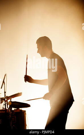 Konzert des Belgischen electro band Gans Im Ancienne Belgique (Brüssel, 22/04/2016) Stockfoto