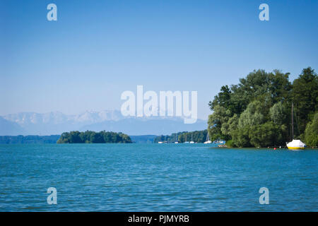 Ein Bild von der Rose Insel von König Ludwig II. in Bayern Deutschland Stockfoto