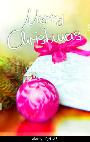 Ein Bild von einem vintage Kamera Weihnachtskarte Stockfoto