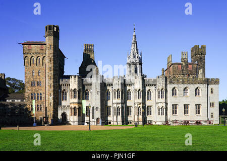 Blick auf das Schloss von Cardiff in Wales. Foto Datum: Freitag, 7. September 2018. Foto: Roger Garfield/Alamy Stockfoto