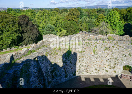 Blick auf das Schloss von Cardiff in Wales. Foto Datum: Freitag, 7. September 2018. Foto: Roger Garfield/Alamy Stockfoto