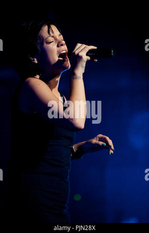 Von Lily Allen Konzert in der Ancienne Belgique, Brüssel (Belgien, 08.05.2009) Stockfoto