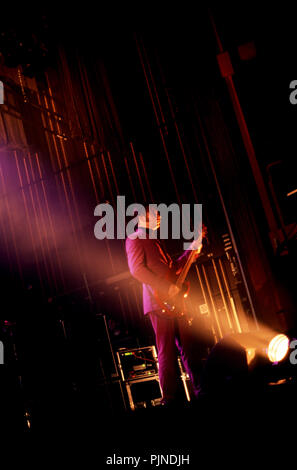 Konzert des Belgischen rock/pop Gruppe Hooverphonic Im Ancienne Belgique, Brüssel (Belgien, 10/12/2005) Stockfoto