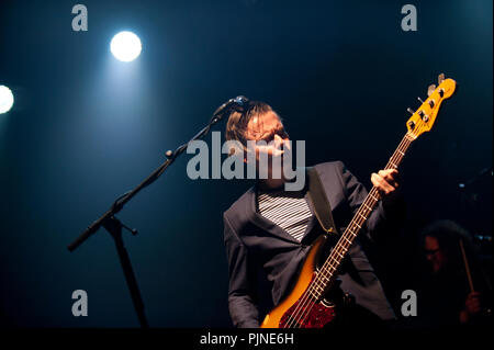 Konzert des Belgischen trip hop band Hooverphonic am Crammerock Festival, in Stekene (Belgien, 06/09/2014) Stockfoto