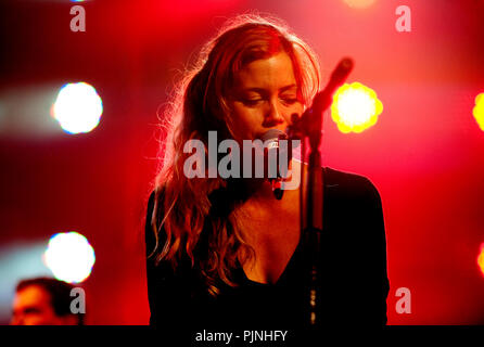 Belgische Musikband Isbells am Radio 1 Sessies (Belgien, 15/10/2010) Stockfoto