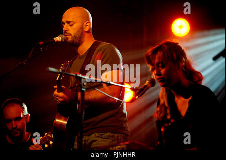 Belgische Musikband Isbells am Radio 1 Sessies (Belgien, 15/10/2010) Stockfoto