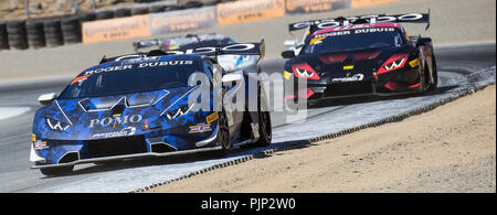 Monterey, CA, USA. 08 Sep, 2018. A. #50 T. Proto/E. Piscopo Treiber während des Continental Grand Prix Monterey Lamborghini Super Trofeo auf Weathertech Raceway Laguna Seca in Monterey, CA Thurman James/CSM/Alamy leben Nachrichten Stockfoto