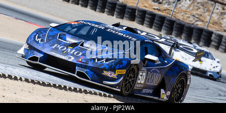 Monterey, CA, USA. 08 Sep, 2018. A. #50 Treiber T. Proto/E. Piscopo Treiber während des Continental Grand Prix Monterey Lamborghini Super Trofeo auf Weathertech Raceway Laguna Seca in Monterey, CA Thurman James/CSM/Alamy leben Nachrichten Stockfoto