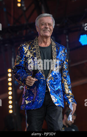 London, Großbritannien. 8. Sep 2018. Tony Blackburn bei Proms im Park, Hyde Park, England. © Jason Richardson/Alamy leben Nachrichten Stockfoto