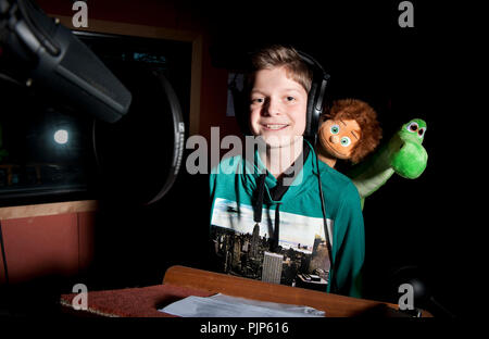 Jordi Int Panis, Aufnahme der Stimme für die Disney Pixar Animation Film Die gute Dinosaurier (Belgien, 03/11/2015) Stockfoto