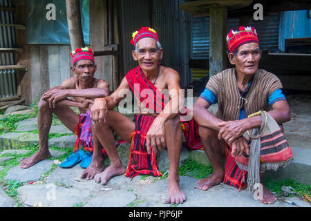 Menschen aus Ifugao-Minderheit in Banaue auf den Philippinen Stockfoto