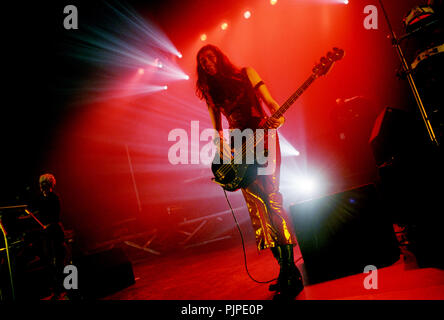 Das letzte Konzert des Belgischen acid house band Lords der Säure im Ancienne Belgique, Brüssel (Belgien, 10/12/2002) Stockfoto