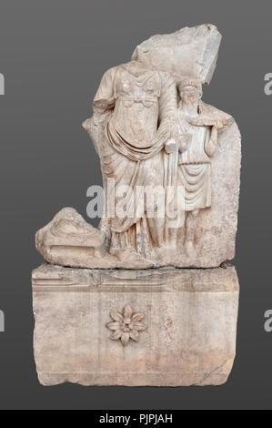Die Imperial Reliefs aus der Sebasteion in Aphrodisias antike Stadt, Geyre, Aydin, Türkei Stockfoto