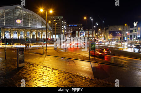 Bahnhof Lime Street, Liverpool. Eine der ältesten Bahnhöfe in Großbritannien, hier im Dezember 2016 gesehen. Stockfoto