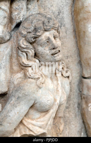 Die Imperial Reliefs aus der Sebasteion in Aphrodisias antike Stadt, Geyre, Aydin, Türkei Stockfoto