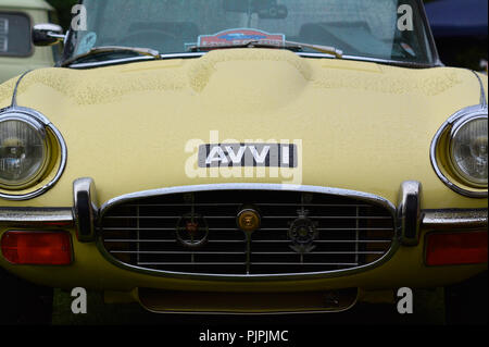 Nahaufnahme Bild eines klassischen Jaguar E-type car Stockfoto