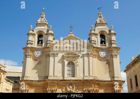 St. Paul's Cathedral in Mdina, Malta Stockfoto
