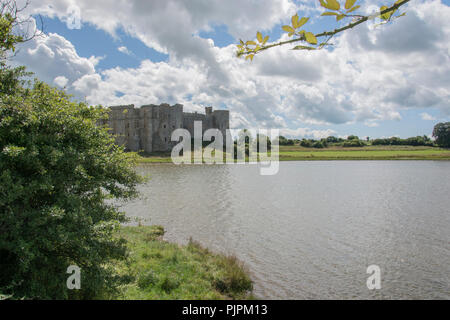 Carew Castle Pembrokeshire South Wales Stockfoto