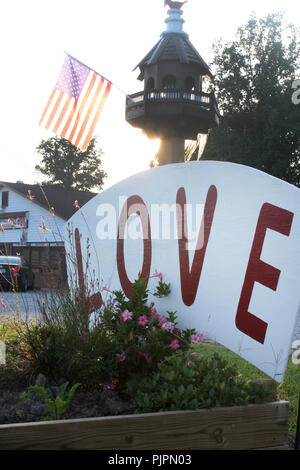 Liebe Zeichen in Farmville, Virginia Stockfoto