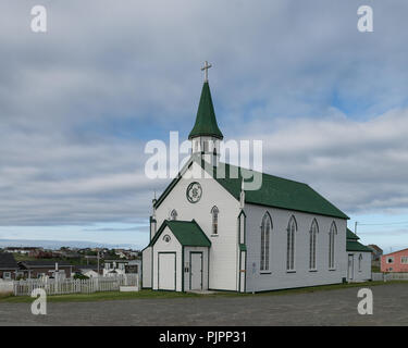 Äußere des historischen Saint Joseph's-Kirche in Chapel Hill in Dubrovnik, Neufundland und Labrador Stockfoto
