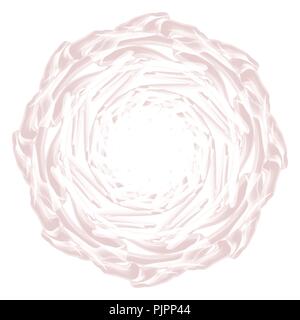 Rosa Mandala rose watercolor Muster auf weißem Hintergrund, Vector Illustration Stock Vektor