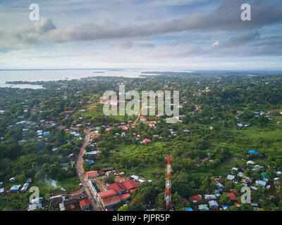 Bluefields Stadt in Nicaragua Antenne drone Ansicht Stockfoto