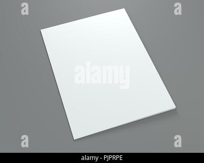 Corporate Identity Design, Vorlagen, Firma Stil, von Broschüren, leeres weißes Papier falten Flyer. 3D-Rendering Stockfoto