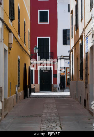 Menorca - 30. Mai: Straßen von Ciutadella, Menorca Island, Mai 30,2013 Stockfoto