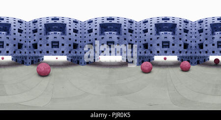 Abstrakte HDRI Umgebung Karte, sphärisches panorama Hintergrund, Lichtquelle Rendering (3d-equirectangular Abbildung) Stockfoto