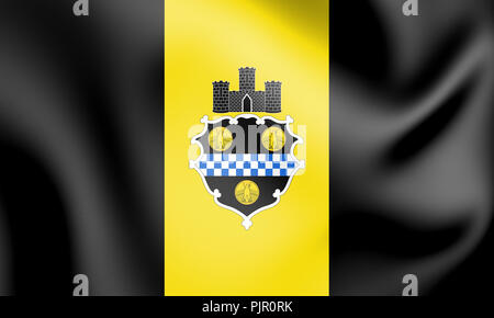 3D-Markierung von Pittsburgh (Pennsylvania), USA. 3D-Darstellung. Stockfoto