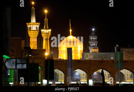 Foto der Schrein des Imam Ali al-Rida, Es ist das Heiligtum der achte Imam der Schiiten Sekte und wird in Mashhad Stadt in der Islamischen Republik Ira entfernt Stockfoto