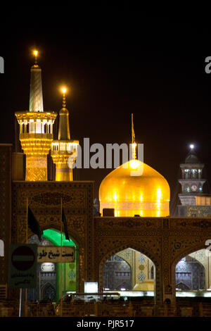 Foto der Schrein des Imam Ali al-Rida, Es ist das Heiligtum der achte Imam der Schiiten Sekte und wird in Mashhad Stadt in der Islamischen Republik Ira entfernt Stockfoto