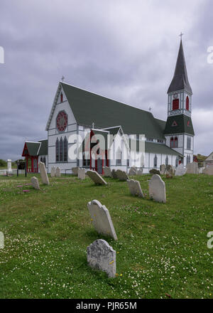 Außenseite der historischen St. Paul's Anglican Church in Dreiheit, Neufundland und Labrador Stockfoto