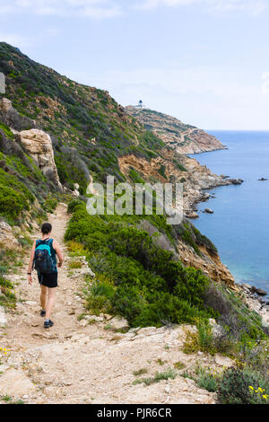 Sentier de La Revellata Wanderweg, Pointe de La Revellata, Calvi, Korsika, Frankreich Stockfoto