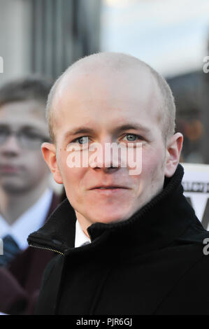 21 November, 2012, Belfast, Nordirland. Ross Brown von der Grünen Partei in Nordirland Stockfoto